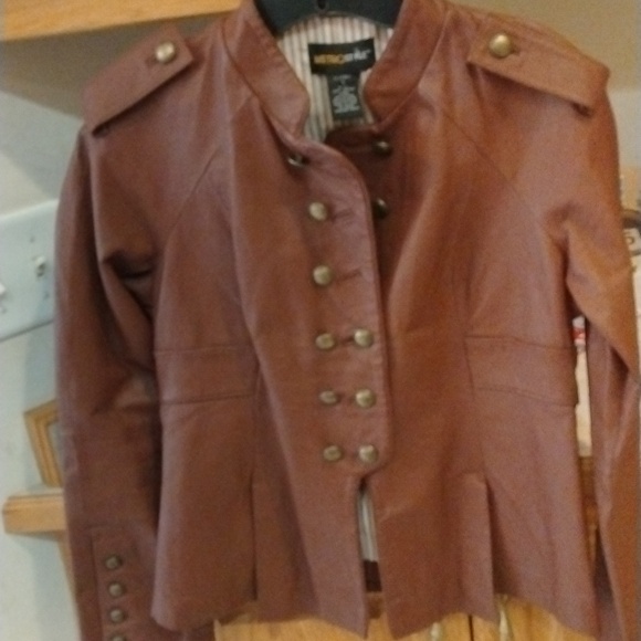 Metro Style leather jacket Genuine Leather Vintage Size 8 - Picture 16 of 16